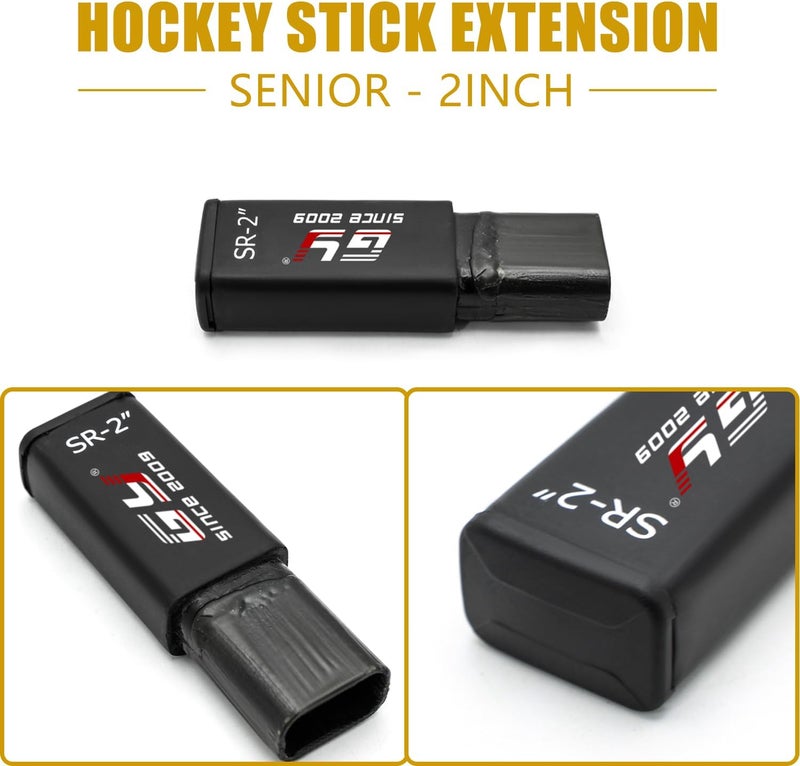 GY Hockey Stick Extension End Plug Junior -4" / Senior 2" & 4" – 100% Fiberglass with PVC Cap – Easy Heat-Activated Glue Installation Fits Composite & Traditional Ice Hockey Sticks - Image 5